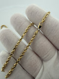 18" 14K Yellow Gold Rope 3mm 4.6g