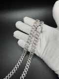 24" 12mm silver moissanite Cuban chain, 31.45ctw D VVS1, 133.6g – Ott Family Jewelry (9)
