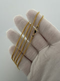 22" 14K Yellow Gold Franco Chain 1.8mm 8.5g