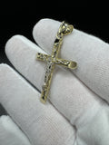 2” 14k Yellow Gold Cross/Crucifix 5.6mm Bail 3.51g