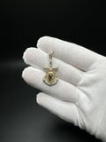 1.5” 10k Yellow Gold Mariner Cross with Mary 3/4ctw Natural Diamonds 6mm Bail 4.2g