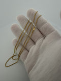 22" 14K Yellow Gold Franco 1.3mm 3.96g