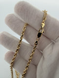 10K 8mm Handmade Solid Rope Chain