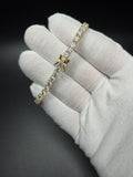 7" 4mm gold over silver moissanite tennis bracelet, 12.33ctw D VVS1, 12.4g – Ott Family Jewelry (9)
