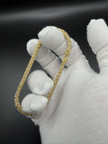 8" Gold over Silver 9ctw VS/VVS Lab Diamond Tennis Bracelet 4mm 14.2g