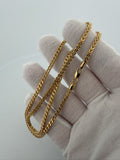 20" 14K Yellow Gold Foxtail Franco 3mm 9.85g
