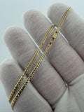 24" 14K Yellow Gold Curb 2mm 5.0g
