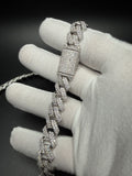20" 12mm silver moissanite Cuban chain, 26.21ctw D VVS1, 109.4g – Ott Family Jewelry (9)