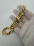 24" 14K Yellow Gold Franco 4mm 54.3g