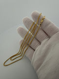 24" 14K Yellow Gold Franco Chain 1.8mm 9.3g