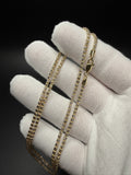 22" 14K Yellow Gold Ice Chain 2.5mm 9.6g