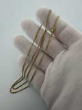 22" 14k Yellow Gold Franco 1mm 3.9g