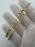 20" 14k Yellow Gold Fancy Paperclip 3.5mm 6.81g