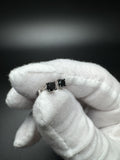 10k White Gold 1/2ctw Natural Black Diamond Studs .7g