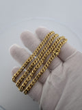 22 inch 5mm semi-solid Cuban link chain in 14K yellow gold, 18.03g, view 9 - Ott Family Jewelry