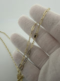 22" 14k Yellow Gold Paperclip 3mm 3.2g