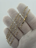 22" 14k Yellow Gold Paperclip 2mm 3.24g