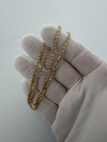 16" 10K Yellow Gold Rope Chain 2.5mm 6.8g