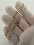 24" 14K Yellow Gold Herme$ 1.8mm 5.05g