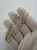 16" 14K Yellow Gold Rope 1.5mm 1.3g
