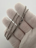 16" 14K White Gold Rope 1.6mm 3.46g