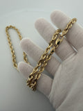 10K 7mm Handmade Solid Rope Chain