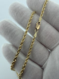 24" 10K Yellow Gold Rope Chain 3mm 16.75g