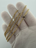 20" 14K Yellow Gold Rope Chain 2.5mm 9.42g