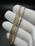16" 14k Yellow Gold Diamond Cut Curb 3mm 4.7g