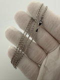 18 inch 2.5mm cable chain in 14K white gold, 2.94g, view 9 - Ott Family Jewelry