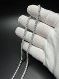 16" Silver 9ctw Moissanite Tennis Chain 3mm 20.1g