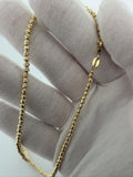 24" 10K Diamond Cut Moon Bead Chain 3mm 10.5g