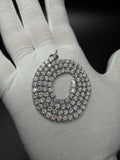 16" Silver 30ctw Moissanite Tennis Chain 4mm 20.5g