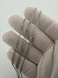 24" 14k White Gold Herme$ 2mm 5.15g