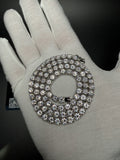 18" 5mm silver moissanite tennis chain, 40ctw D VVS1, 32.1g – Ott Family Jewelry (9)