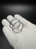 40mm Silver Oval Shape .75ctw VS/VVS Lab Diamond Hoops 5.0g