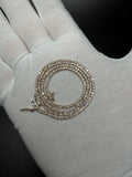 17" 14K Yellow Gold 5.18ctw E-F VS Lab Diamond Tennis EGL Certified – 2mm – 9.70g