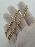 24" 14k Yellow Gold Rounded Box 2.5mm 8.56g