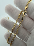 24" 14K Yellow Gold Fancy Anchor 4mm 8.44g