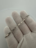 7.5" 14K White Gold Herme$ 3mm 7.6g