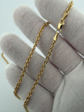 20" 14K Yellow Gold Fancy Cable 3mm 5.4g