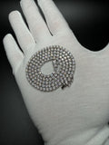 22" Silver 18ctw Moissanite Tennis Chain 3mm 26.5g