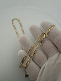 22 inch 4mm Figaro chain in 14K yellow gold, 11.9g, view 9 - Ott Family Jewelry