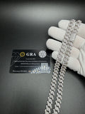 22" 10mm silver moissanite Cuban chain, 18.9ctw D VVS1, 93.5g – Ott Family Jewelry (9)