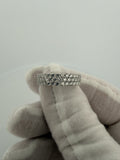 Size 10 Silver 2.1ctw VS/VVS 3 Row Lab Diamond Half Eternity Band 6mm 3.6g