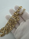 24" 14K Yellow Gold Puffed Mariner 8mm 20.9g