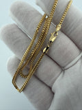 16" 14k Yellow Gold Foxtail Franco 2mm 5.8g