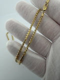 18" 14K Yellow Gold Rounded Box 2.5mm 6.9g