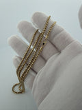24" 14k Yellow Gold Franco 2.2mm 18.22g