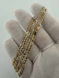 22" 14k Yellow Gold Figaro 3mm 7.22g